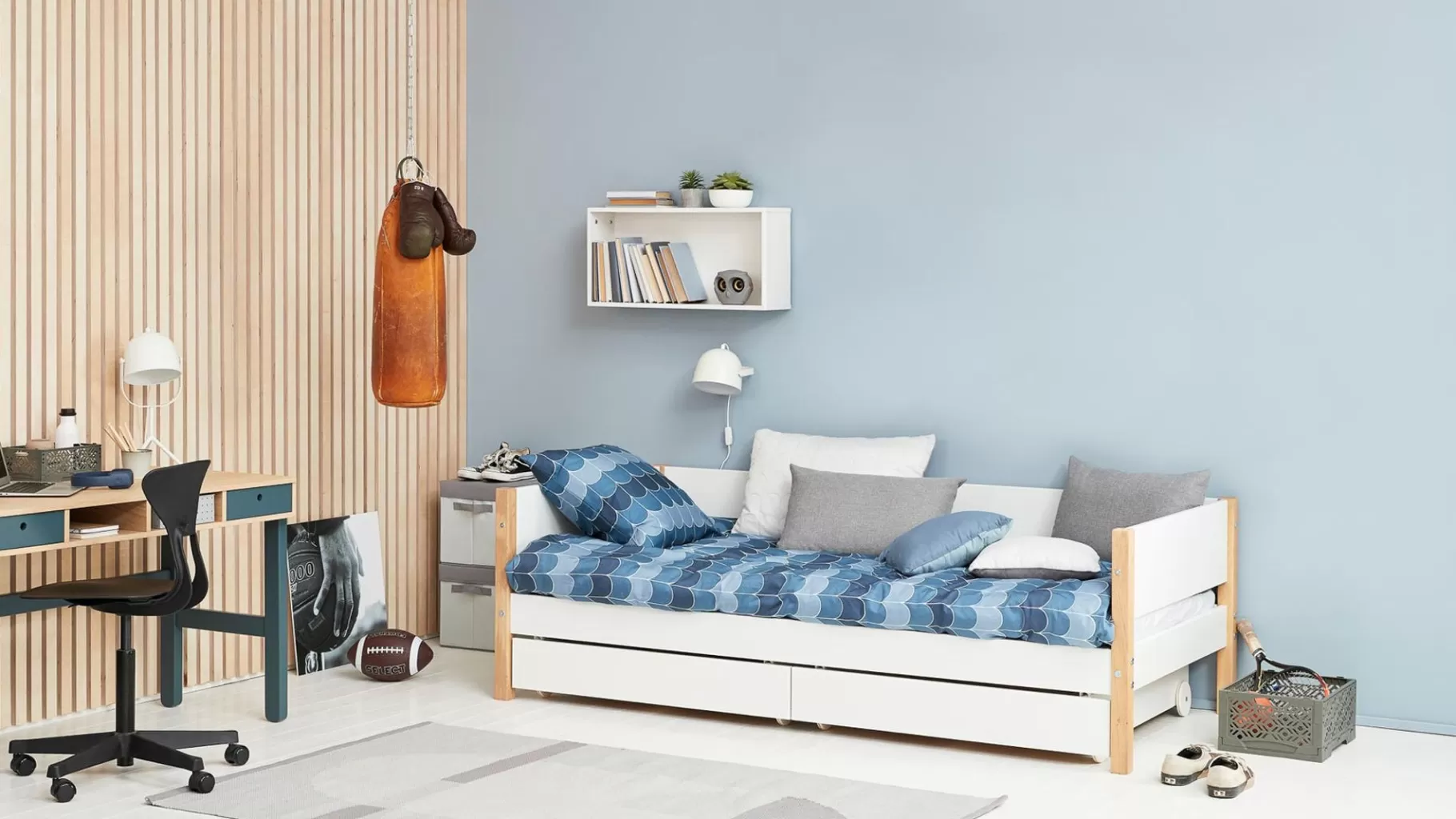 FLEXA Daybed Med Hoved-, Bag- Og Endegavl^ Enkeltsenge